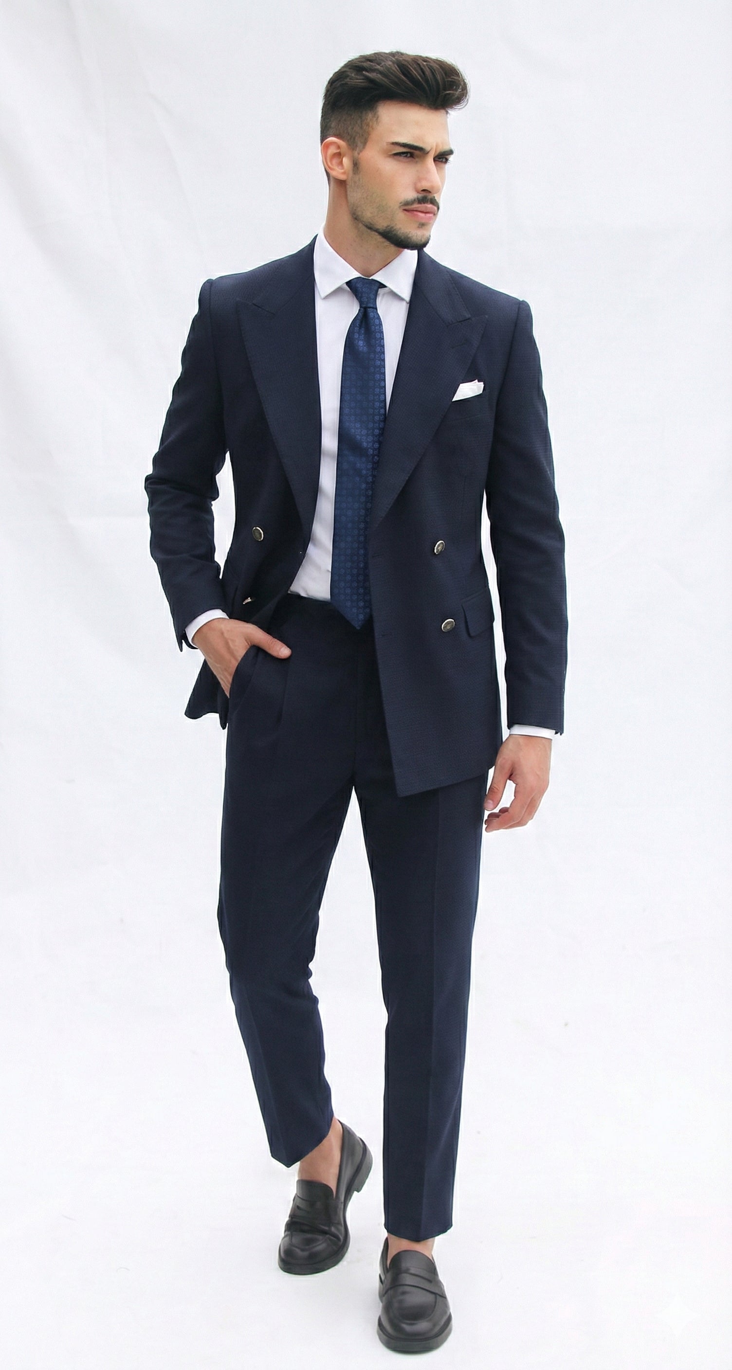 Fato Masculino Azul Marinho Trespasse | Dilectus