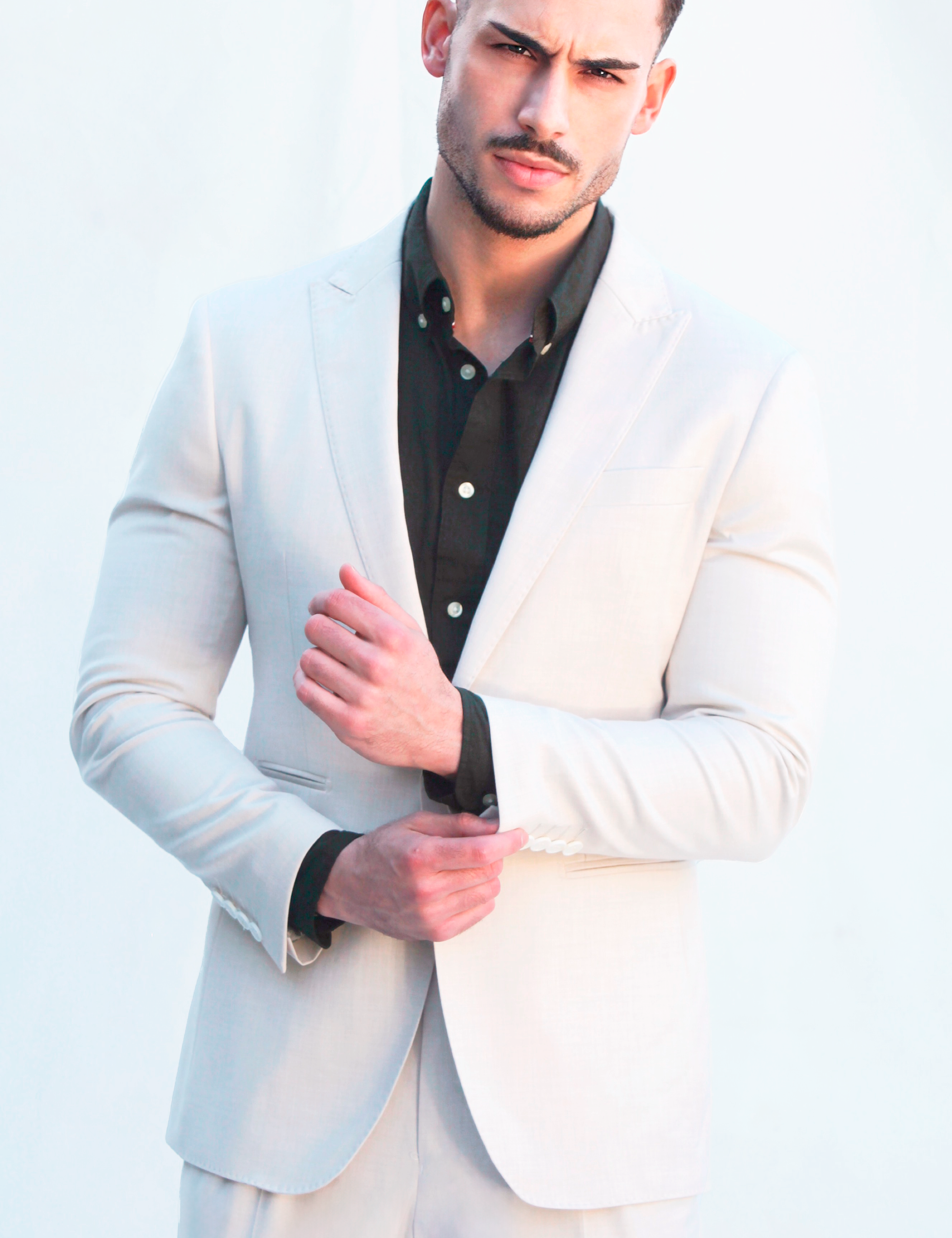 Fato Masculino Slim Fit Bege Claro | Dilectus
