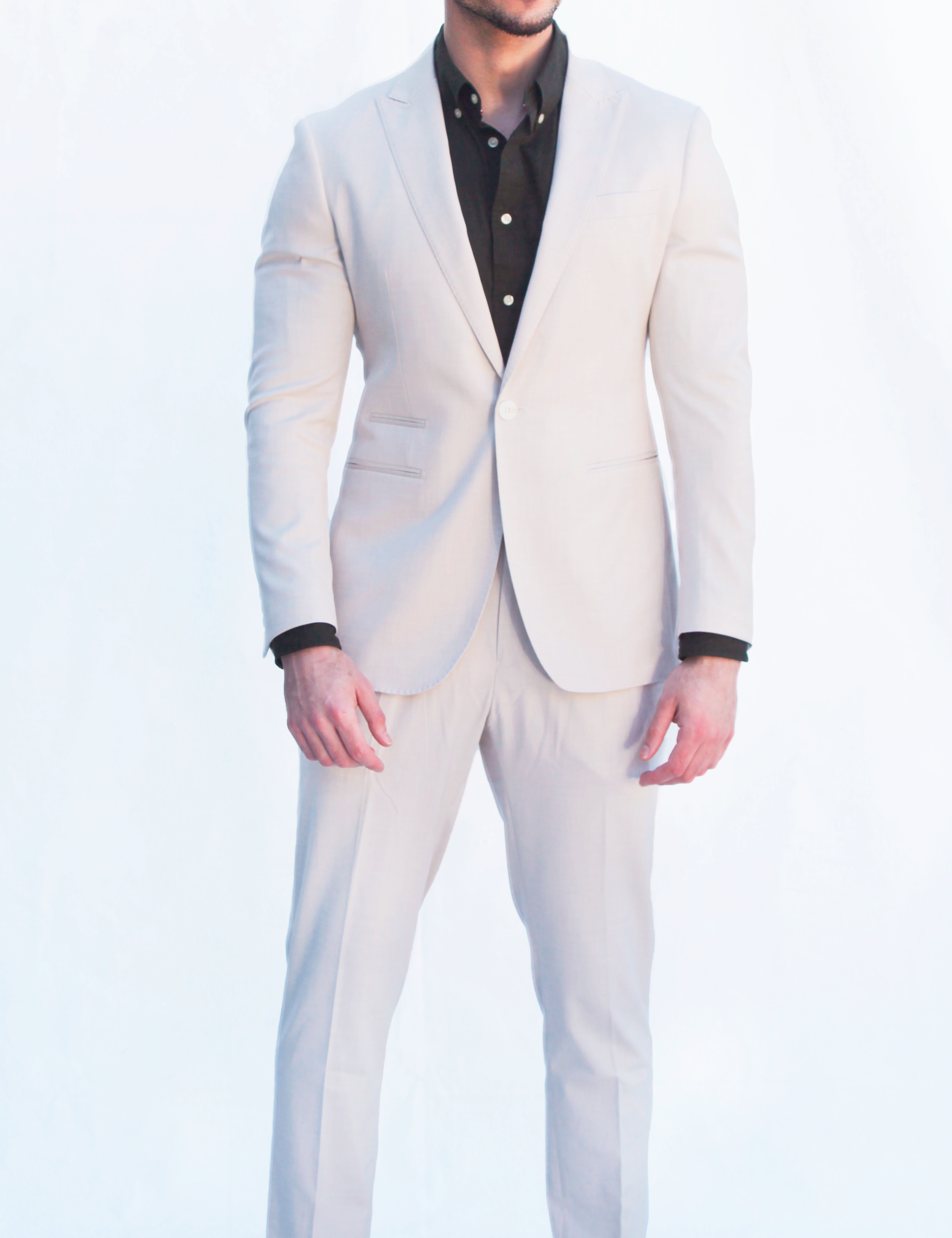 Fato Masculino Slim Fit Bege Claro | Dilectus