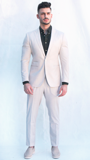 Fato Masculino Slim Fit Bege Claro | Dilectus