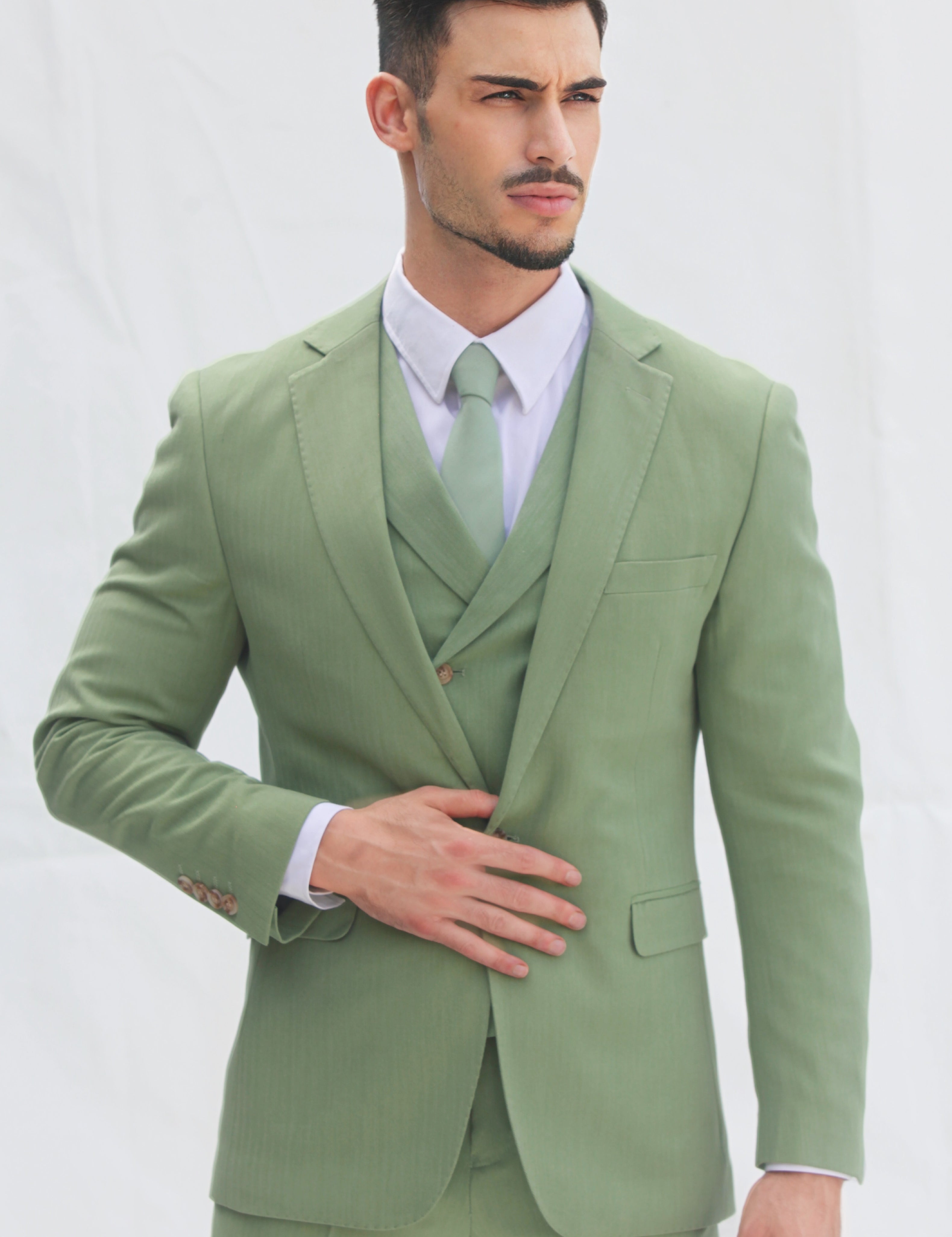 Fato Masculino Verde Tea de 3 Peças | Dilectus