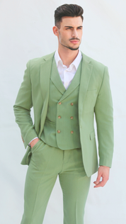 Fato Masculino Verde Tea de 3 Peças | Dilectus