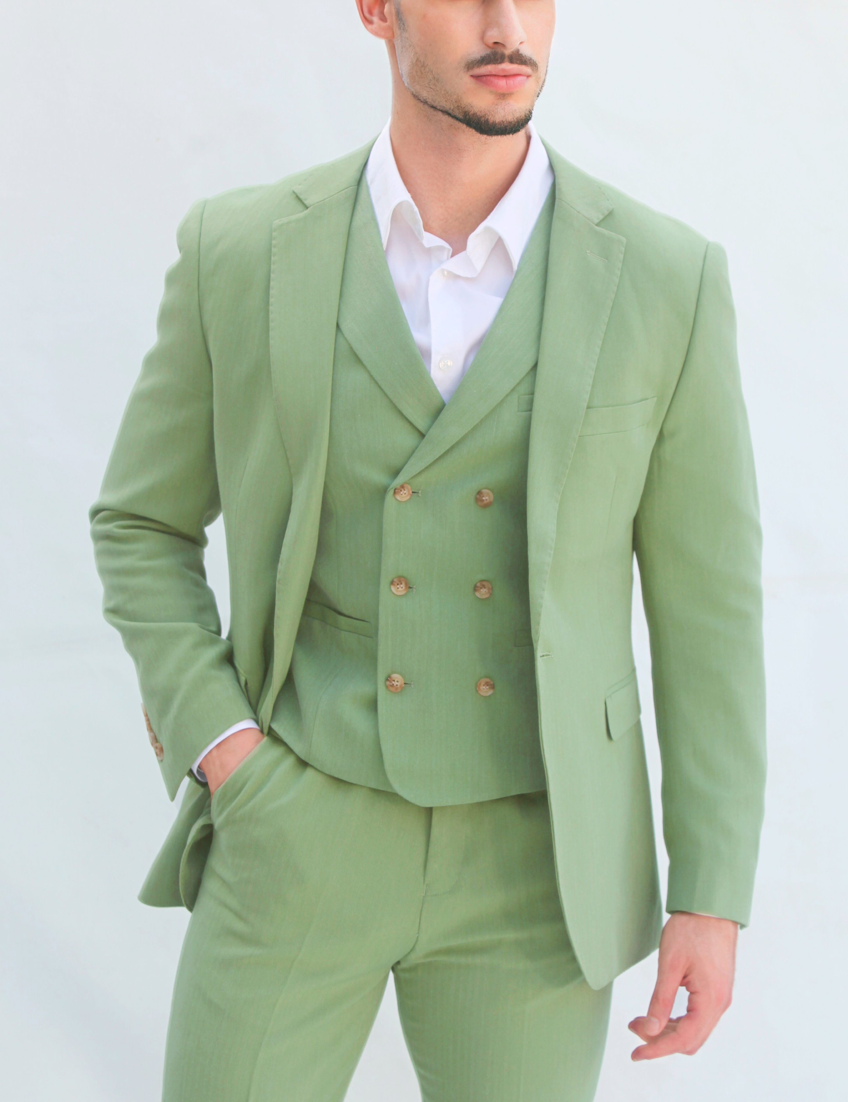 Fato Masculino Verde Tea de 3 Peças | Dilectus