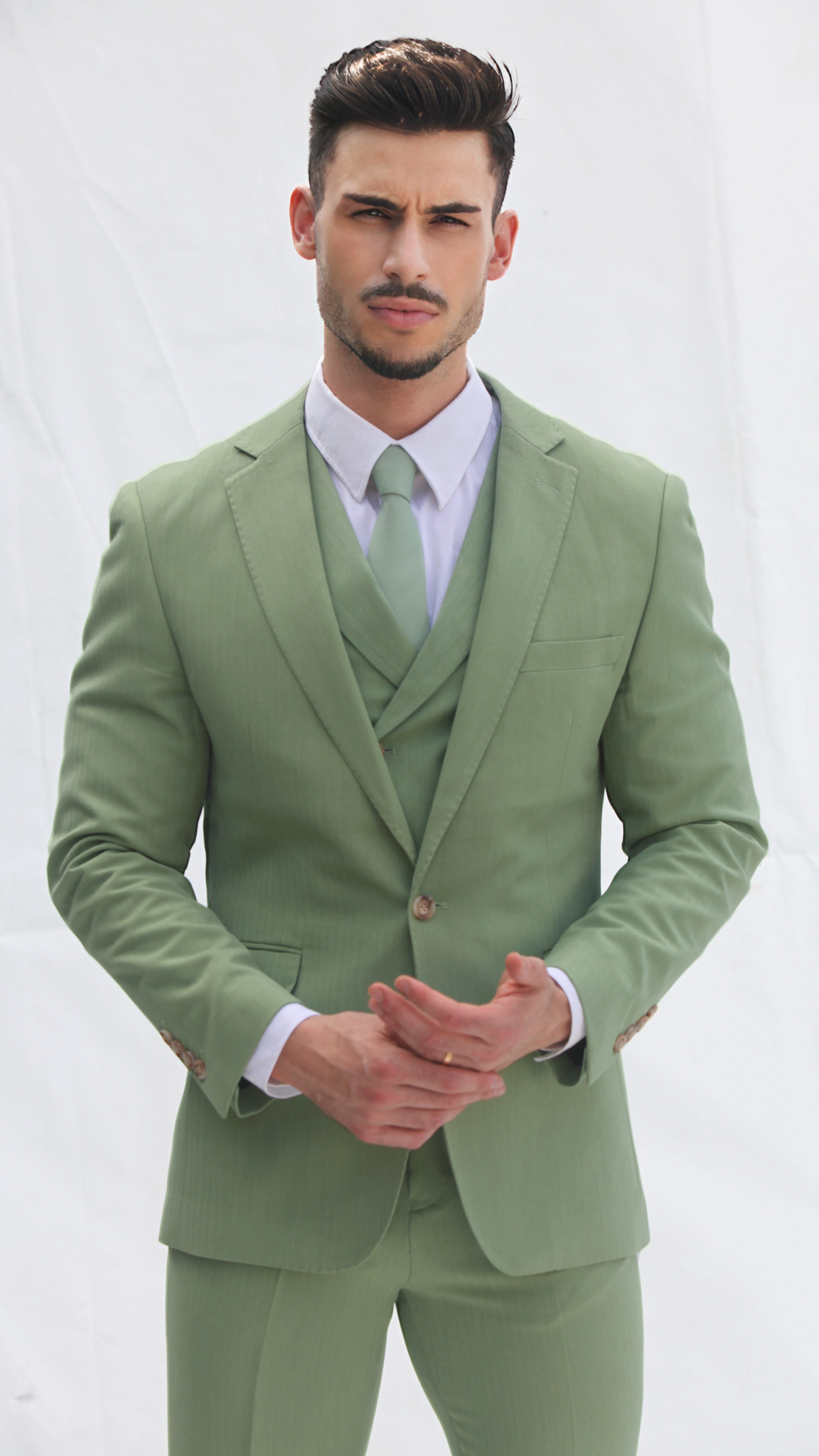 Fato Masculino Verde Tea de 3 Peças | Dilectus
