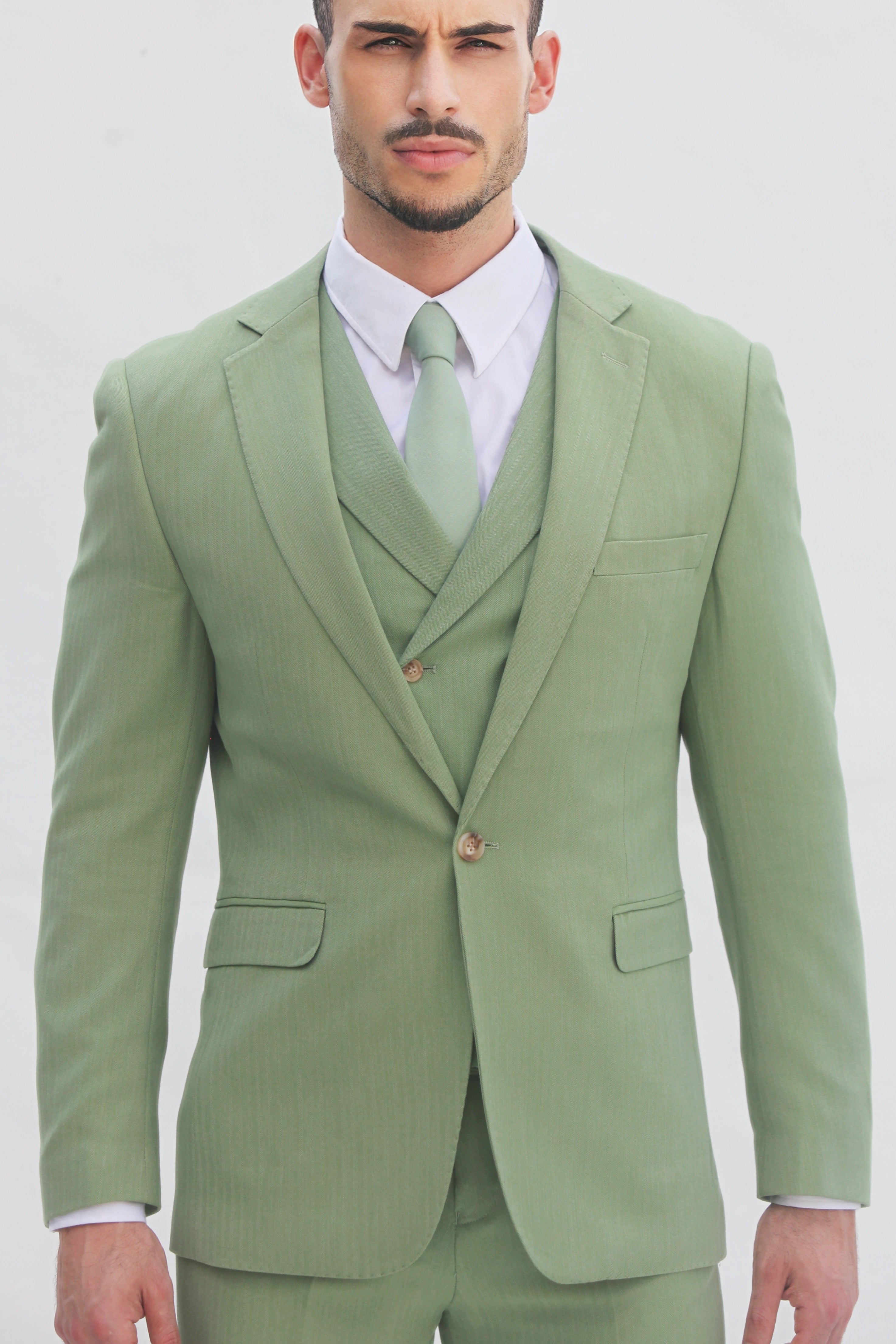 Fato Masculino Verde Tea de 3 Peças | Dilectus