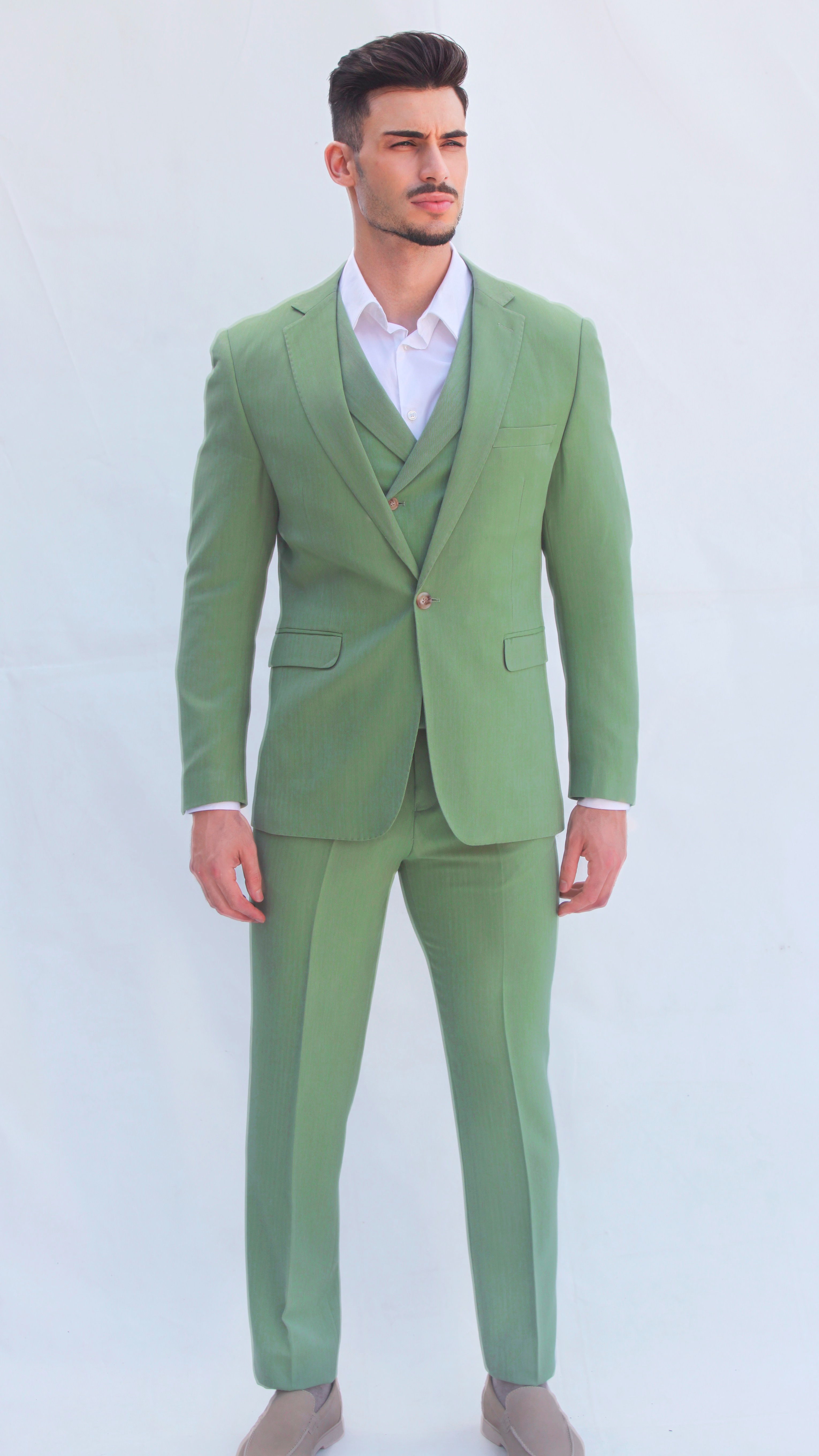 Fato Masculino Verde Tea de 3 Peças | Dilectus