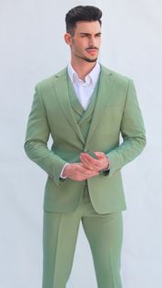 Fato Masculino Verde Tea de 3 Peças | Dilectus
