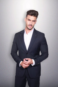 Navy Blue Regular Fit Suit - 46 / Navy Blue