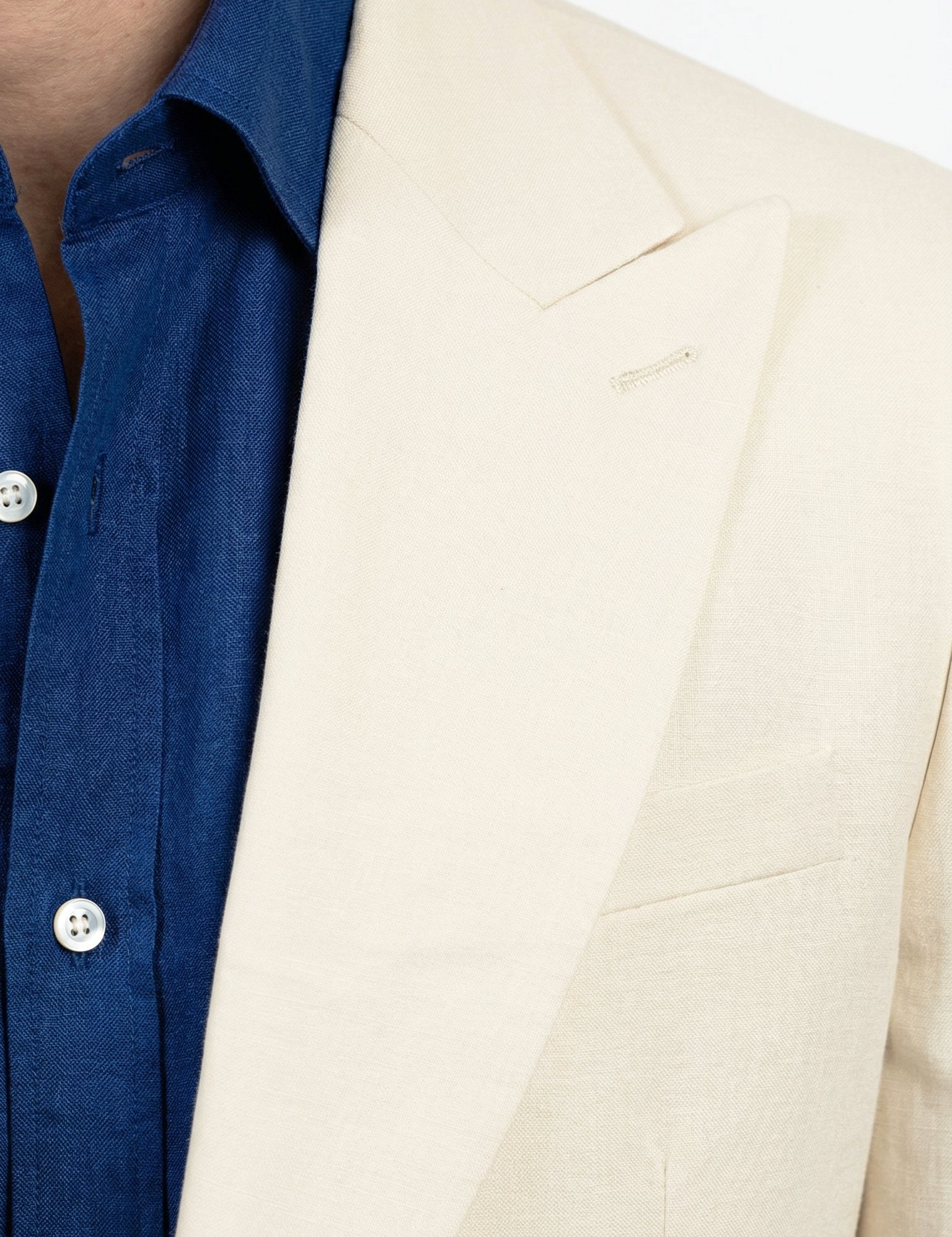 Fato Slim Creme em Linho & Rayon Premium | Dilectus