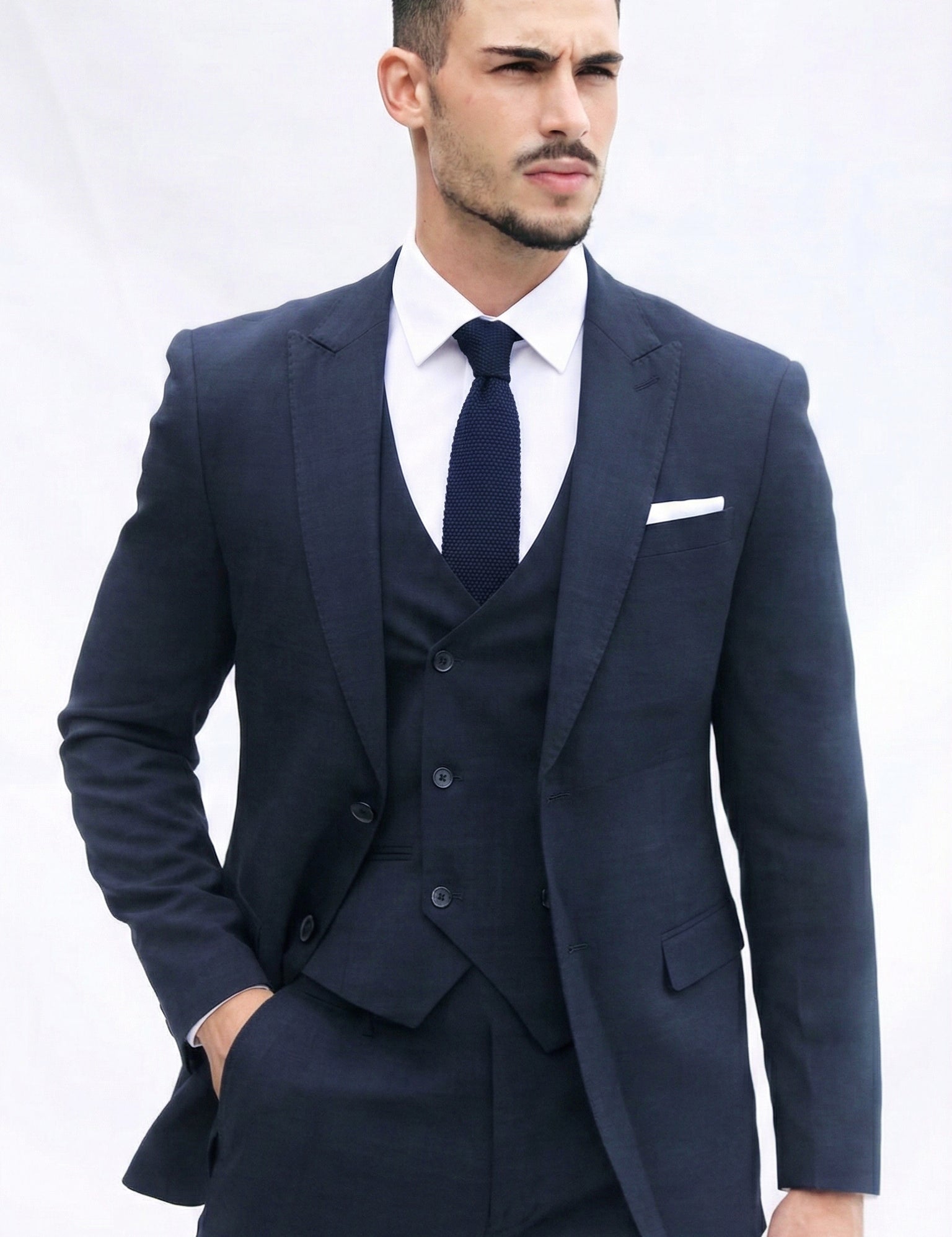 Fato Slim Fit 3 Peças em Azul Marinho | Dilectus