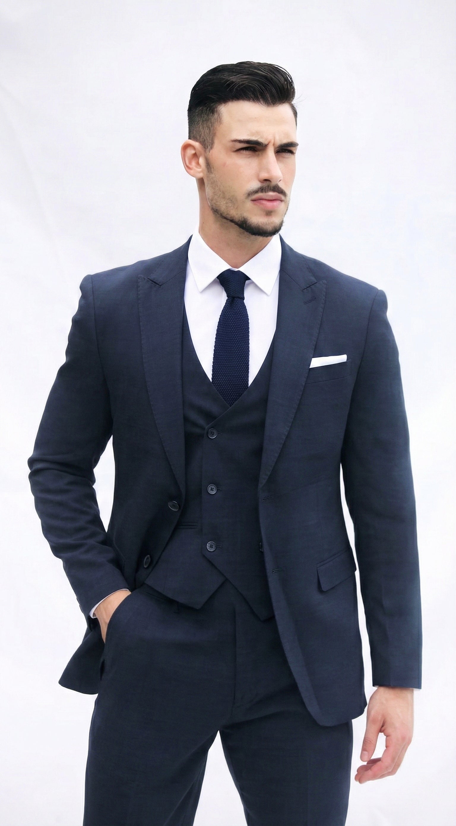 Fato Slim Fit 3 Peças em Azul Marinho | Dilectus