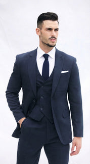 Fato Slim Fit 3 Peças em Azul Marinho | Dilectus