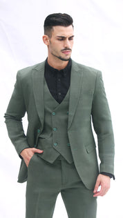 Fato Slim Fit 3 Peças em Verde Escuro | Dilectus