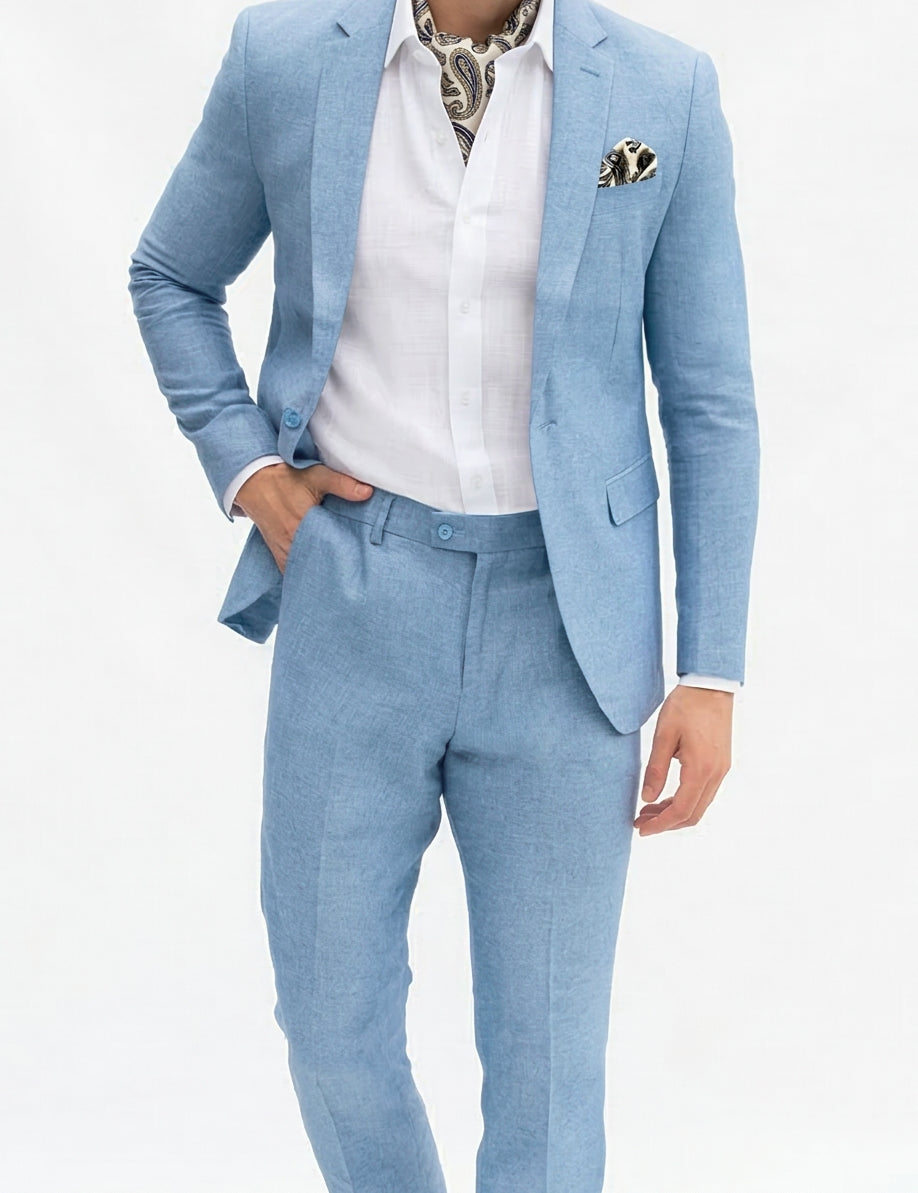 Fato Slim Fit em Linho e Algodão | Dilectus