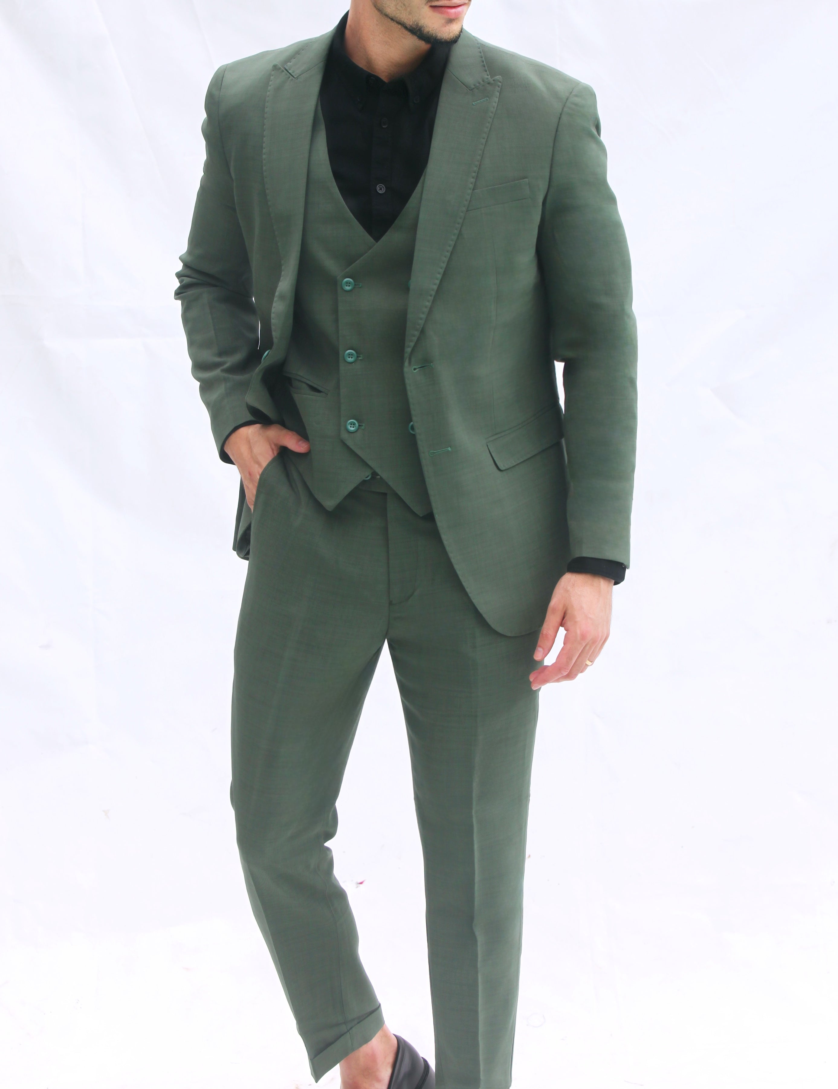 Fato Verde Oliva Elegante Slim Fit | Dilectus
