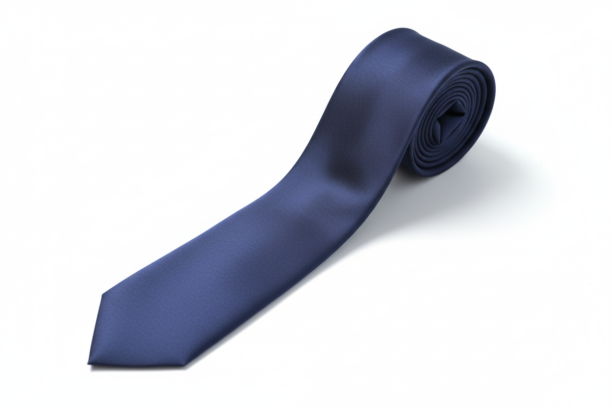 Marineblaue Rollkrawatte – Premium