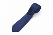 Gravata azul marinho - flat lay overhead