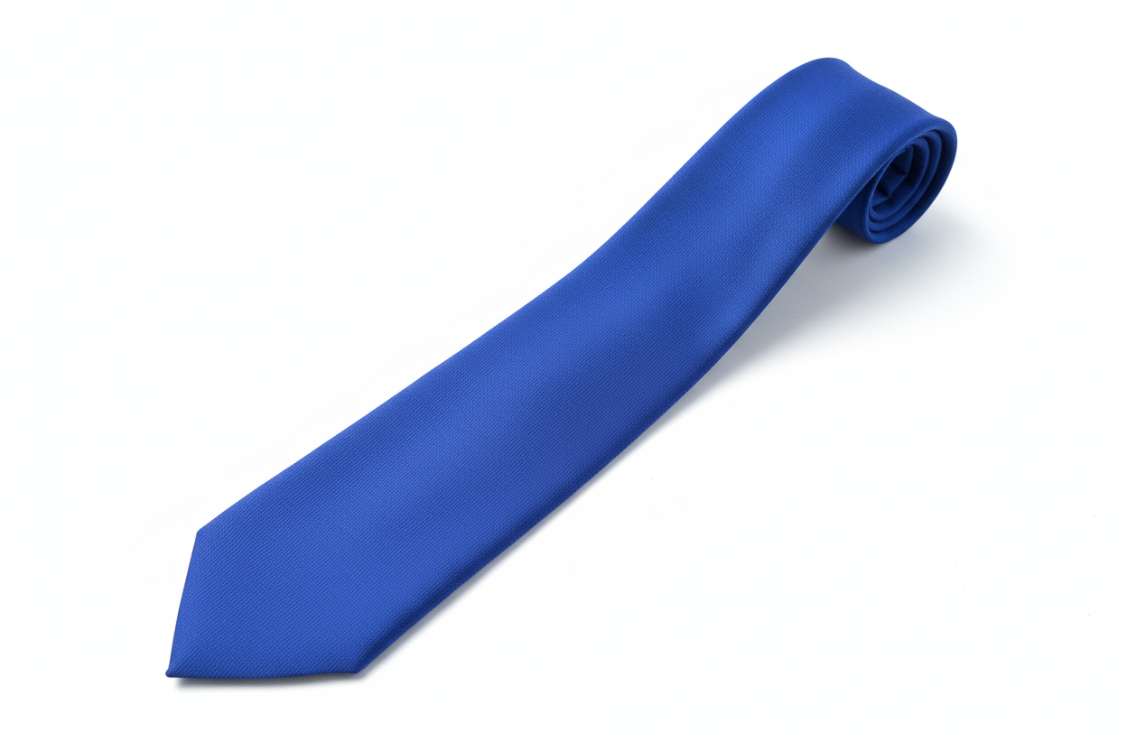 Gravata azul royal - composição diagonal