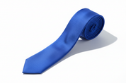 Gravata azul royal - enrolada elegante