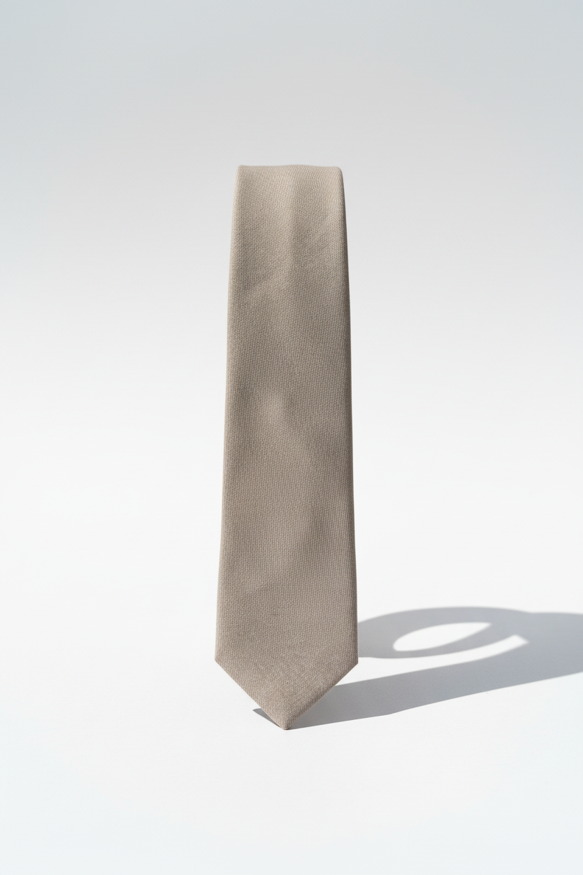 Gravata bege taupe - vertical elegante