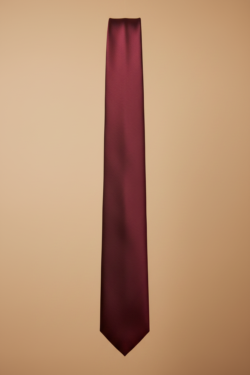 Gravata bordeaux vertical — bege elegante