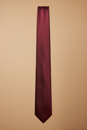 Gravata bordeaux vertical — bege elegante