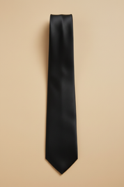 Gravata preta vertical — bege elegante