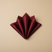 Lenço bordeaux bolas pico — bege elegante