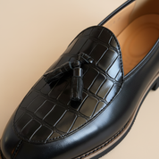 Loafer Preto Croco — Detalhe