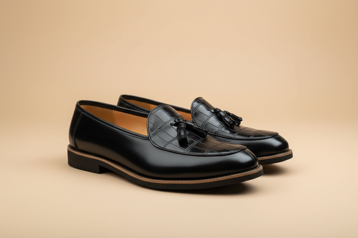 Loafer Preto — Ângulo Baixo Direito