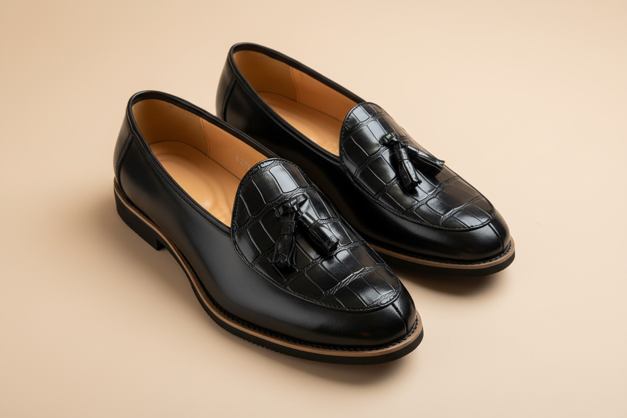 Loafer Preto — Ângulo Baixo