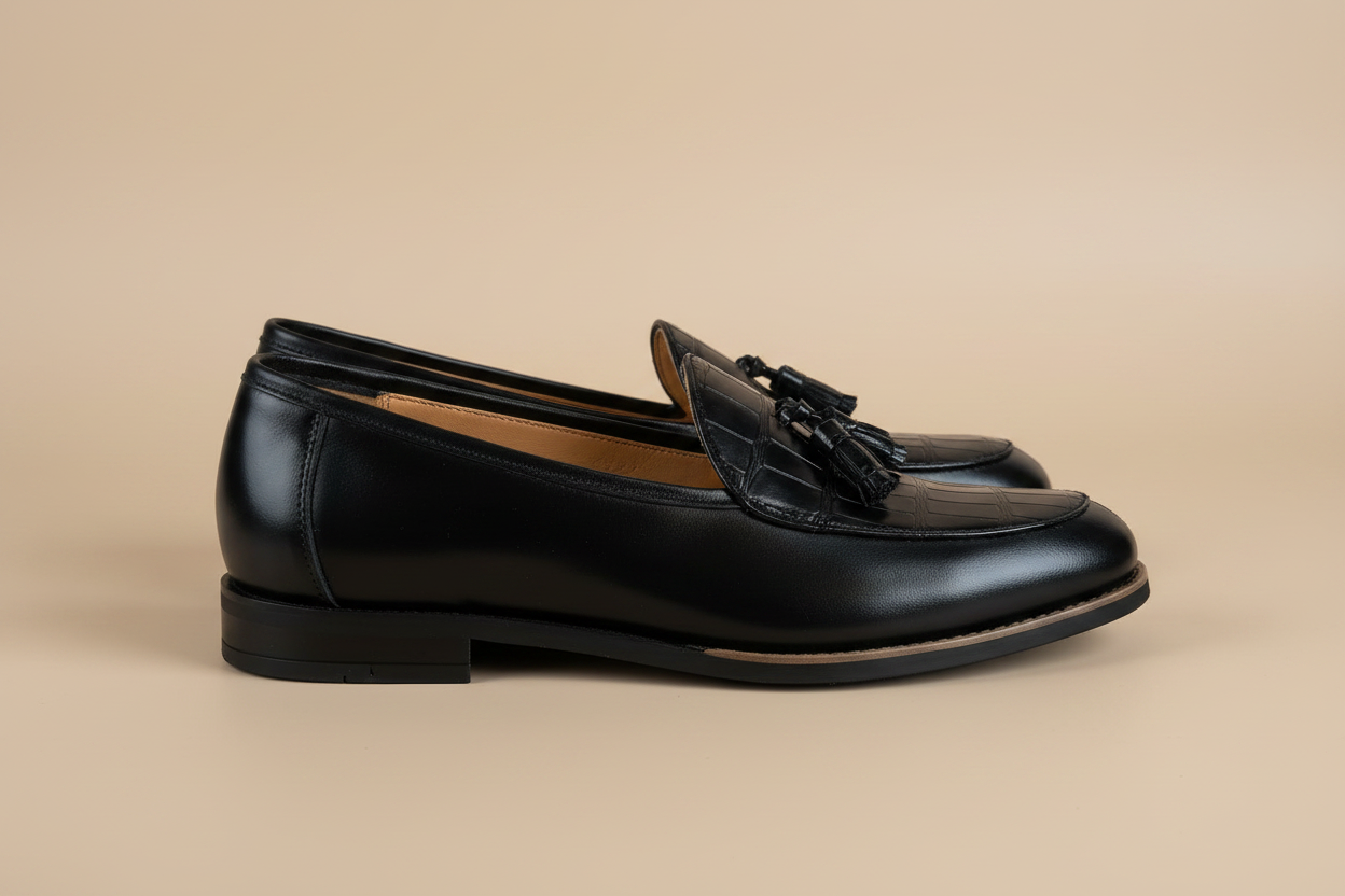 Loafer Preto — Perfil Direito