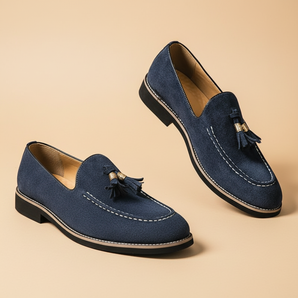 Loafers azul marinho - ângulo dinâmico