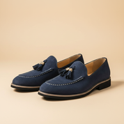 Loafers azul marinho - ângulo três quartos