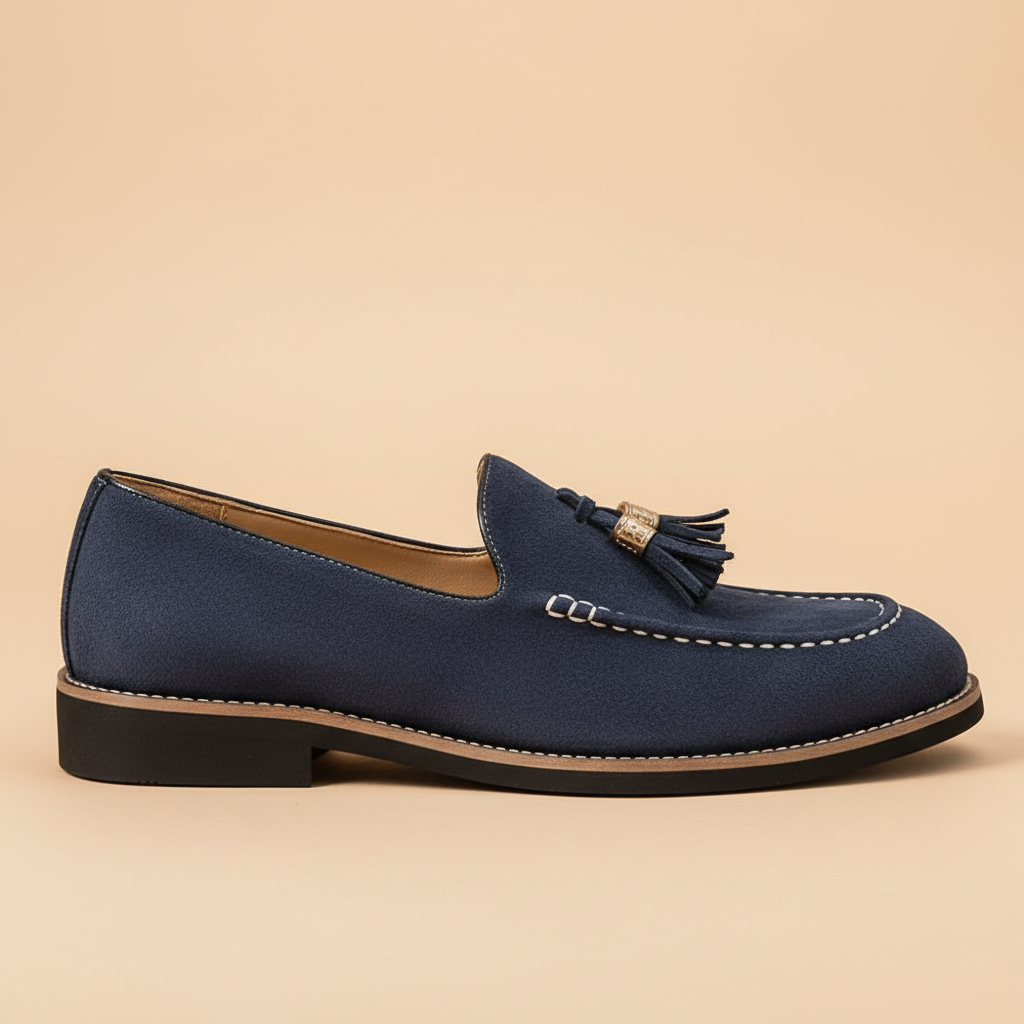 Loafers azul marinho - perfil lateral