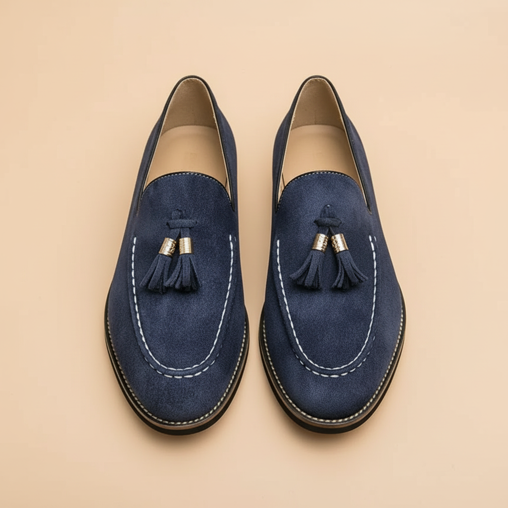 Loafers azul marinho - vista frontal