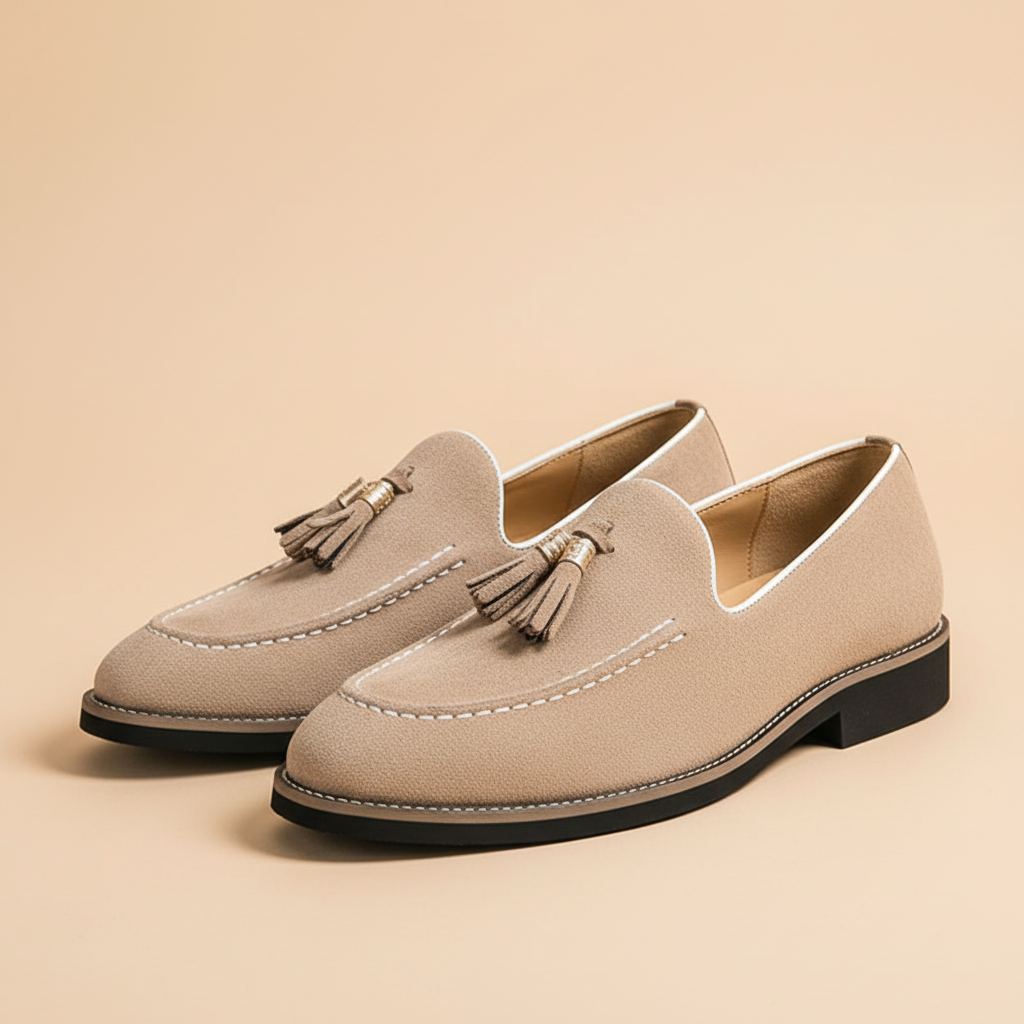 Loafers bege - perfil lateral