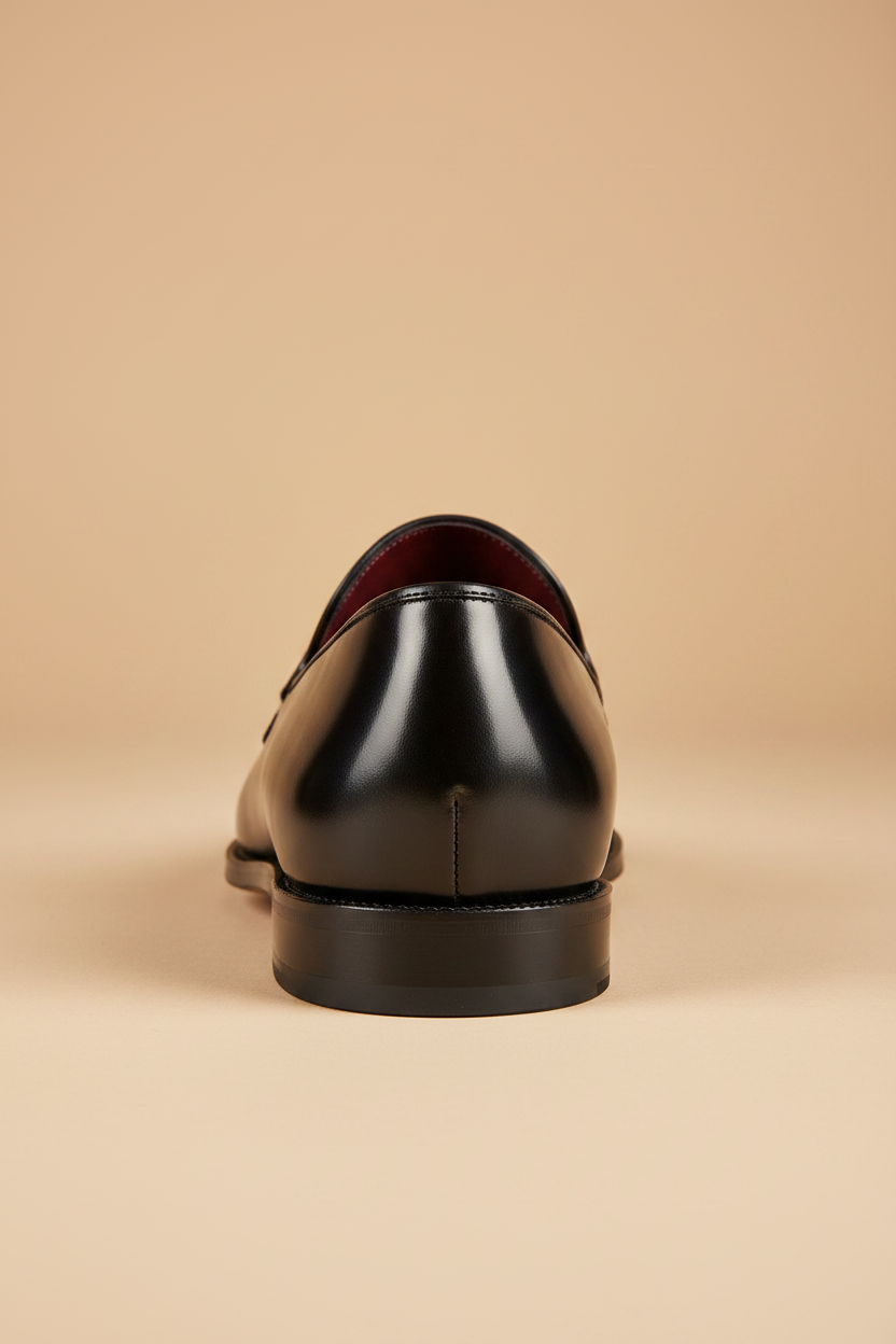 Mocassim tassel preto — calcanhar