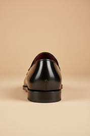Mocassim tassel preto — calcanhar