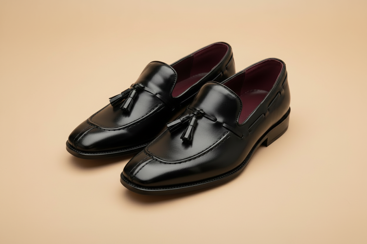 Par mocassins tassel preto — 3/4
