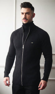 Casaco Malha Dilectus | Algodão e Lã Premium | Fecho Zipper