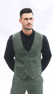 Fato Slim Fit 3 Peças - Co Verde Escuro