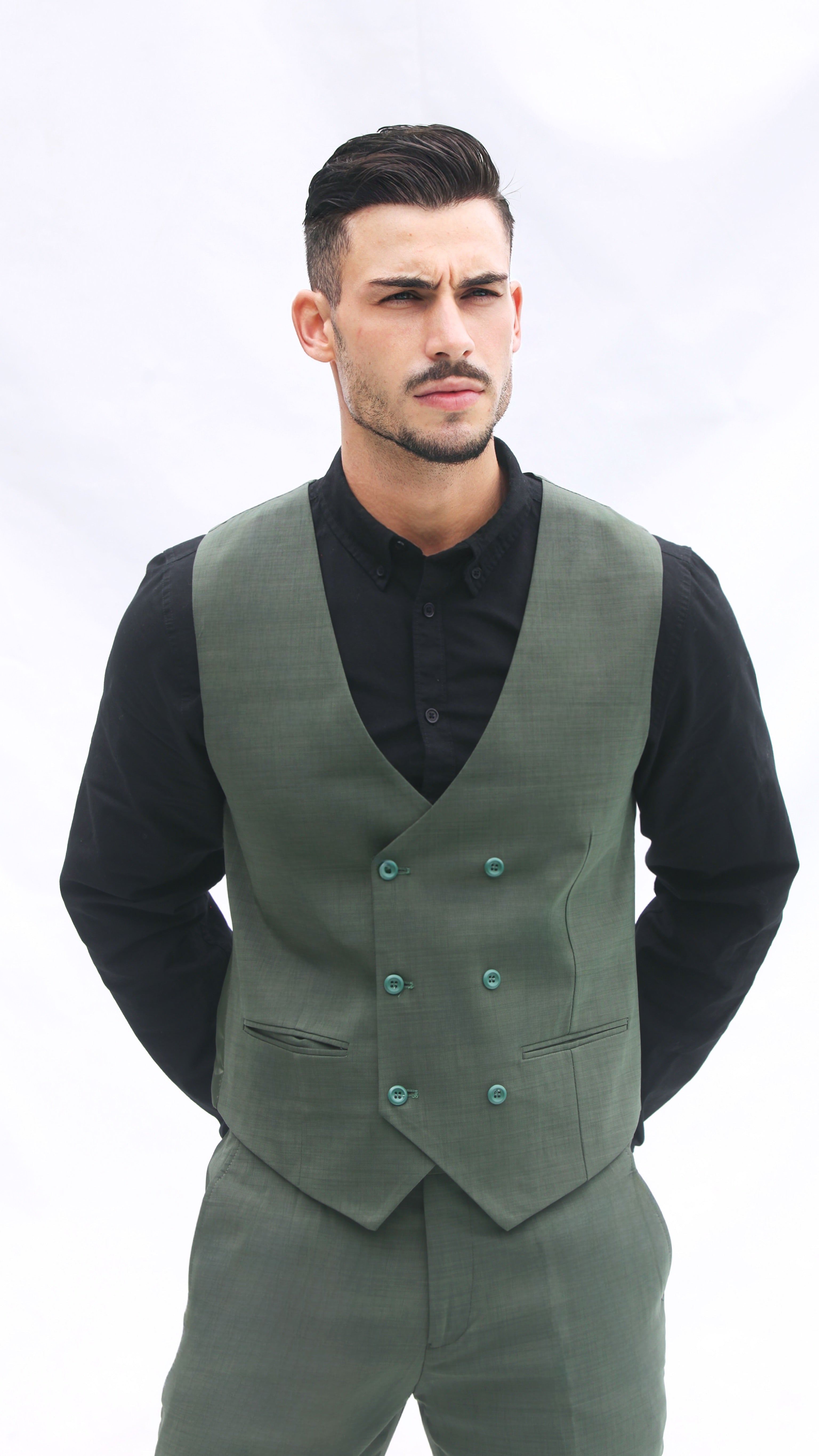 Fato Slim Fit 3 Peças - Co Verde Escuro