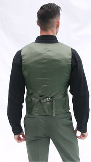 Fato Slim Fit 3 Peças - Co Verde Escuro