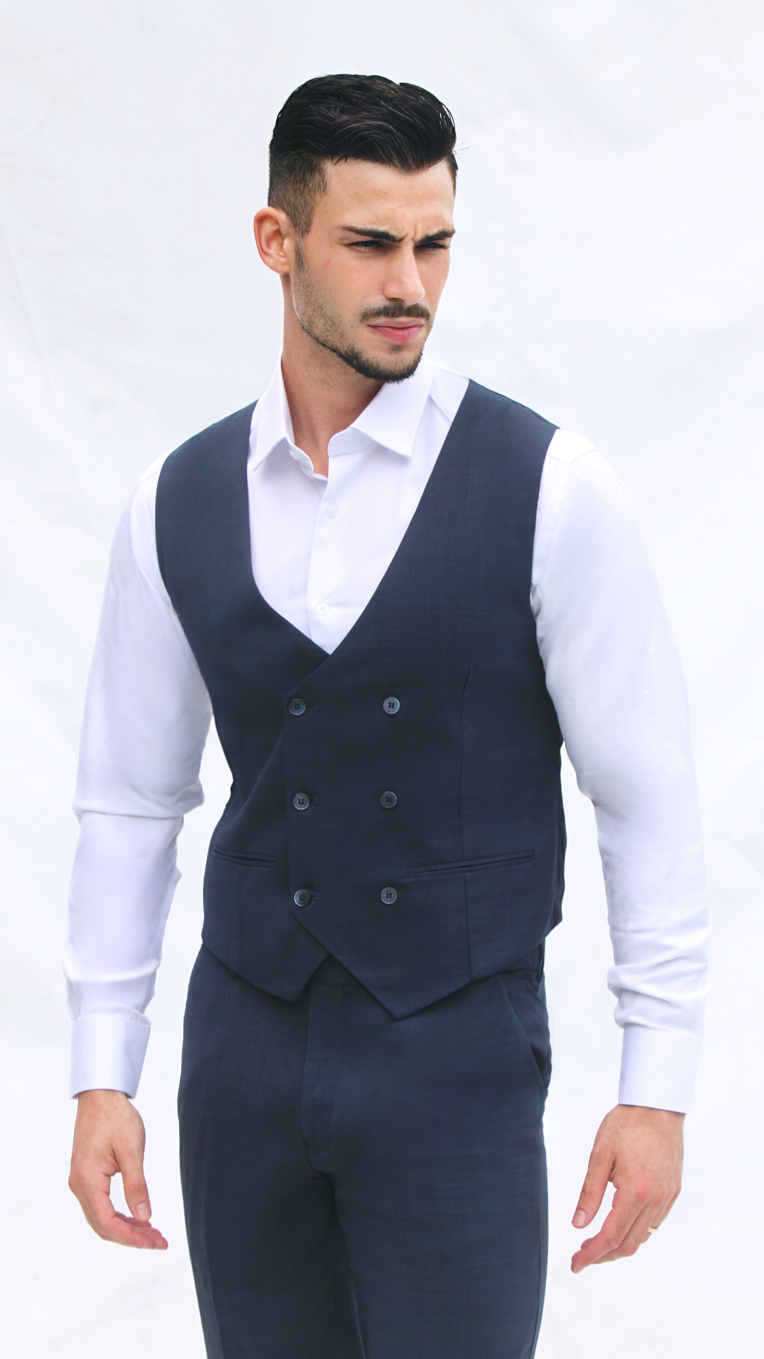 Fato Slim Fit 3 Peças - Cor Azul Marinho