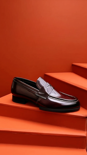 Sapatos masculinos loafer em couro