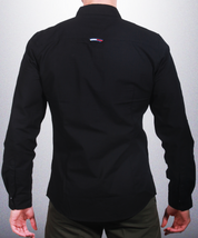 Tommy Jeans Camisa Tjm Stretch Oxford DM0DM09594 Preta Slim Fit