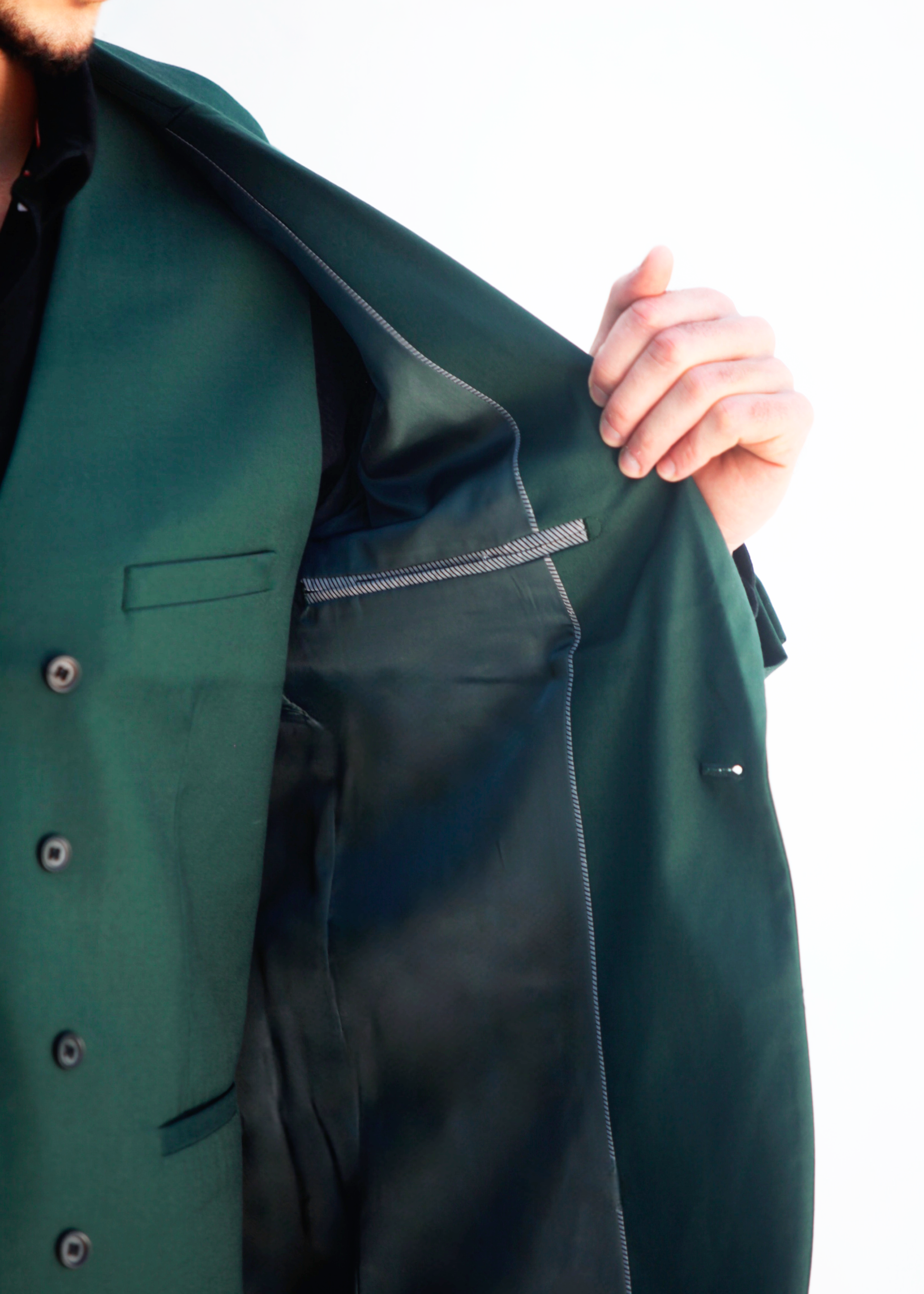 Fato Masculino 3 Peças Verde Escuro