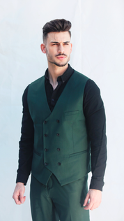 Fato Masculino 3 Peças Verde Escuro