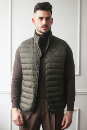 Colete com Fecho Frontal e Bolsos Dilectus Azul Marinho